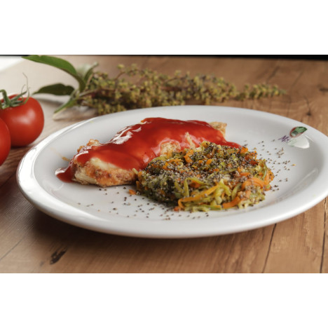 Frango à parmegiana zero lactose e talharim low carb com azeite e chia 250 g / 296kcal
